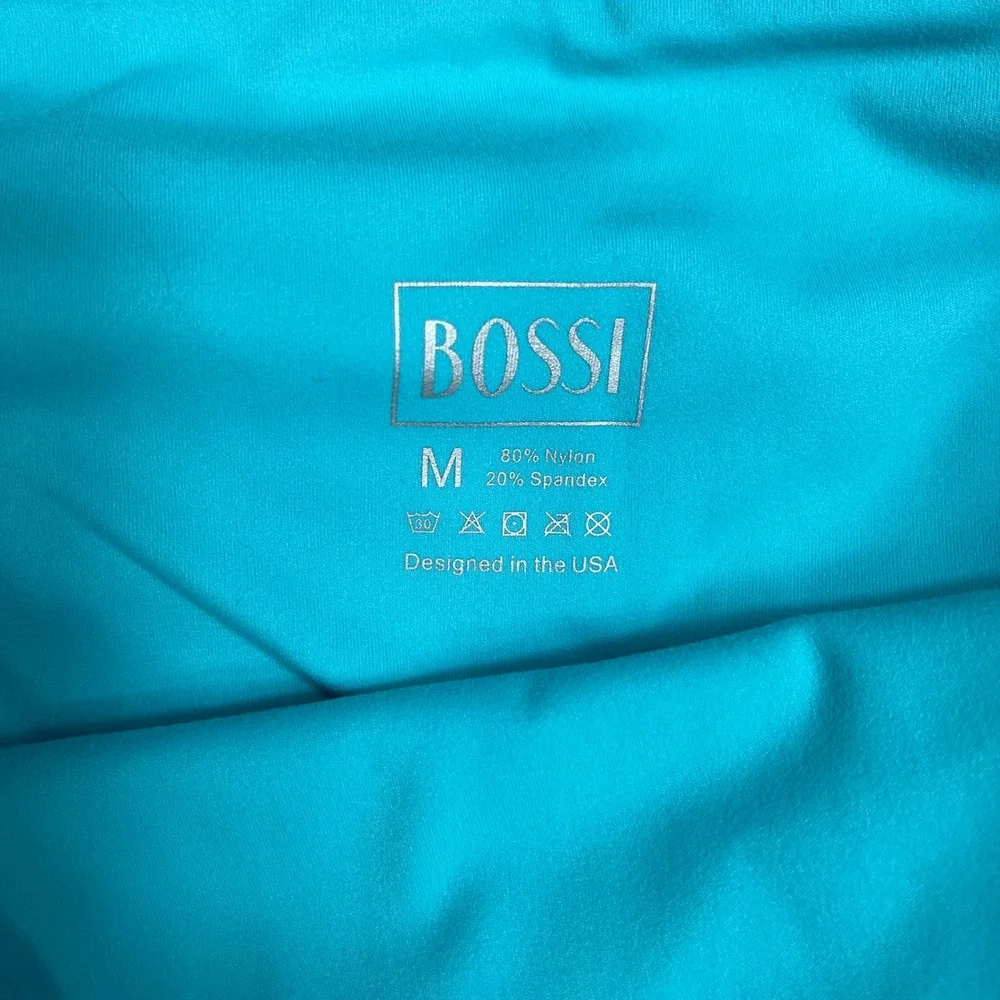 BOSSI‎ GIRL Ashby Skirt Turquoise Blue Pleated Athletic Tennis Golf Skort Medium